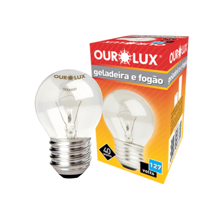 Lampada-Incandescente-Micro-ondas-Geladeira-E-Fogao-40W-E-27-127V-Ourolux Lampada-Incandescente-Micro-ondas-Geladeira-E-Fogao-40W-E-27-127V-Ourolux