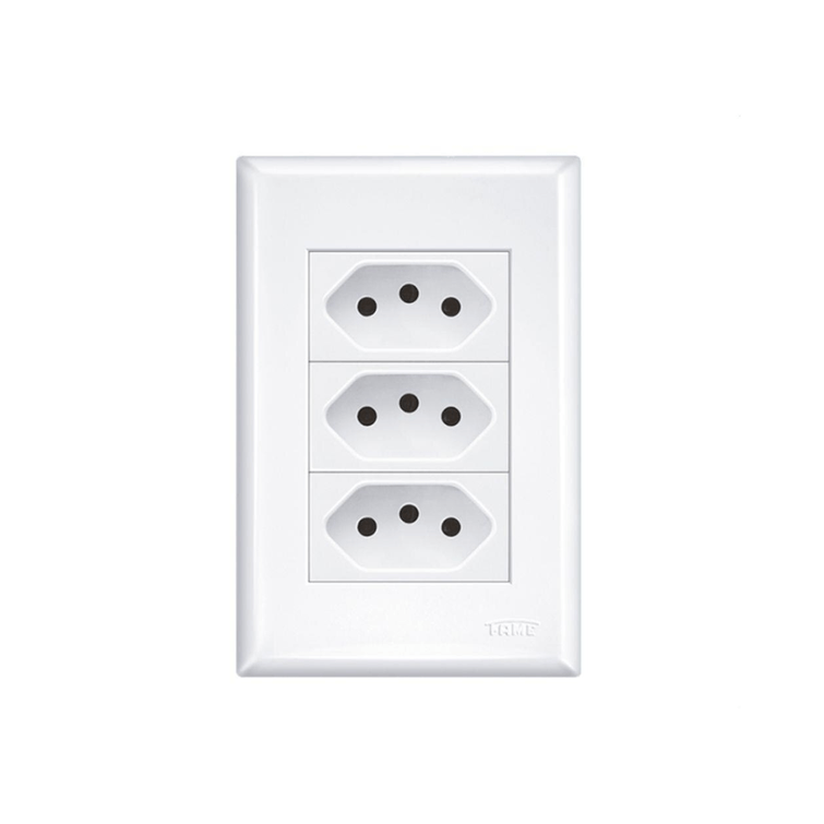 3-Tomadas-2P-T-20A-250V-Evidence-Fame 3-Tomadas-2P-T-20A-250V-Evidence-Fame