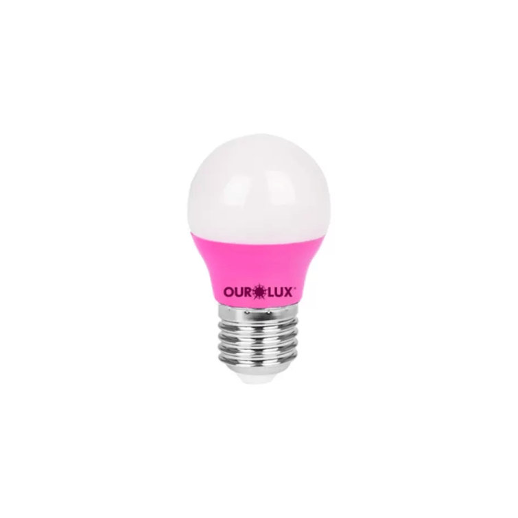 Lampada-Superled-S30-Bolinha-3W-rosa-Ourolux Lampada-Superled-S30-Bolinha-3W-rosa-Ourolux