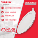 Plafon-Led-Caixa-Embutir-Redondo-12W-6400K-Ourolux-3 Plafon-Led-Caixa-Embutir-Redondo-12W-6400K-Ourolux-3