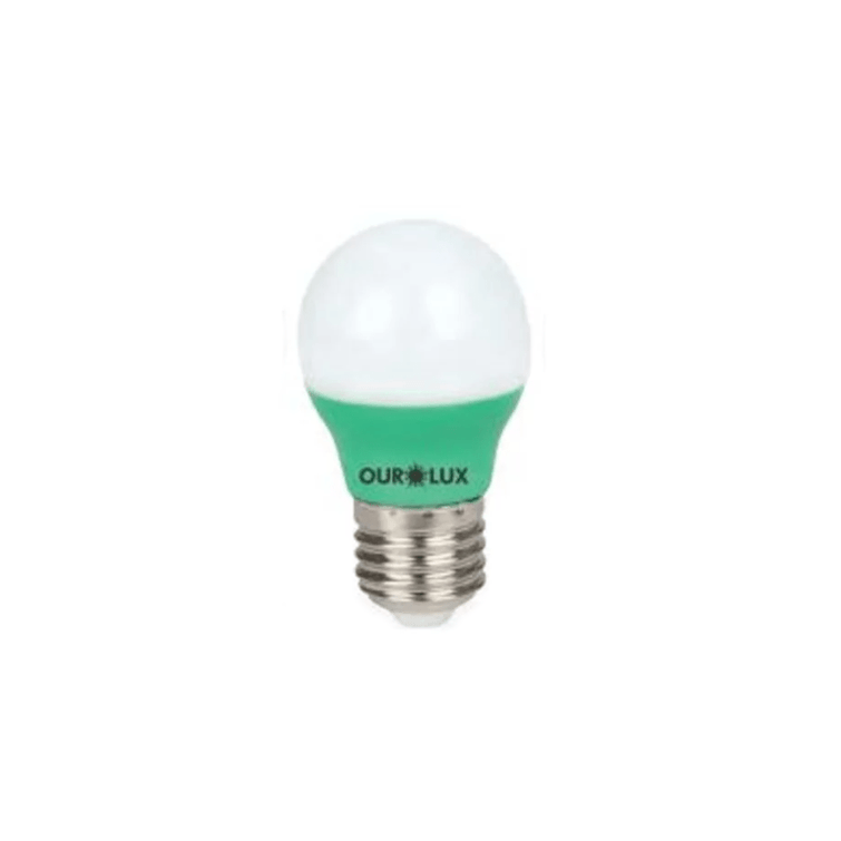 Lampada-Superled-S30-Bolinha-3W-verde-Ourolux Lampada-Superled-S30-Bolinha-3W-verde-Ourolux