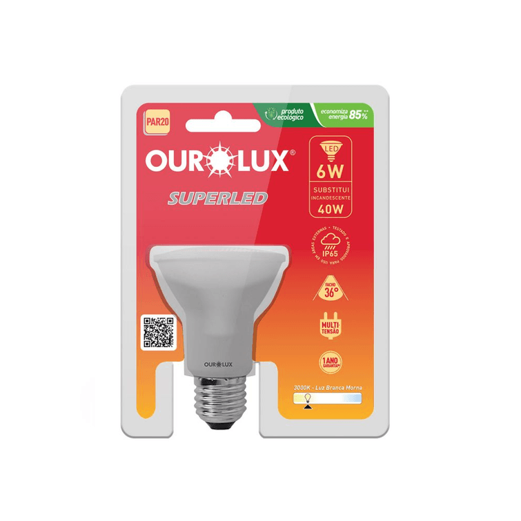 Lampada-Superled-Par20-Colors-6W-3000K-Bivolt-Ourolux Lampada-Superled-Par20-Colors-6W-3000K-Bivolt-Ourolux