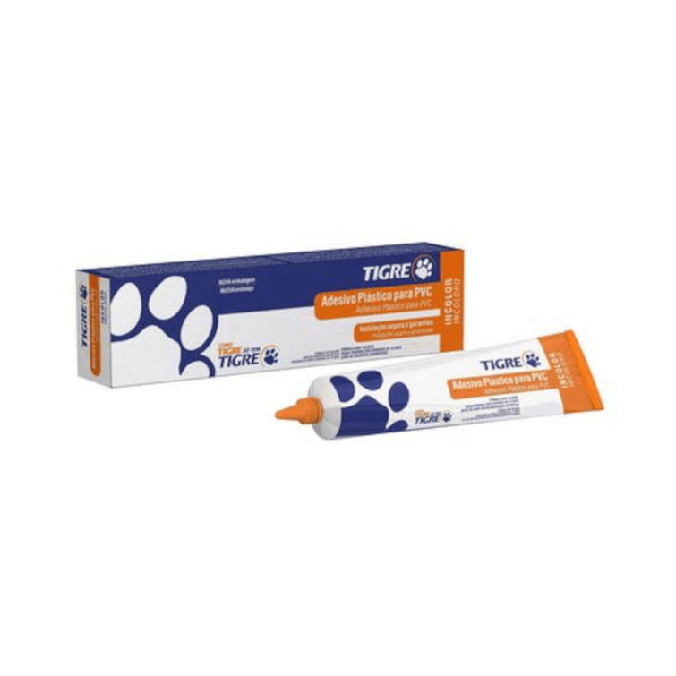 Adesivo-Pvc-Incolor-Bisnaga-17g-Tigre Adesivo-Pvc-Incolor-Bisnaga-17g-Tigre